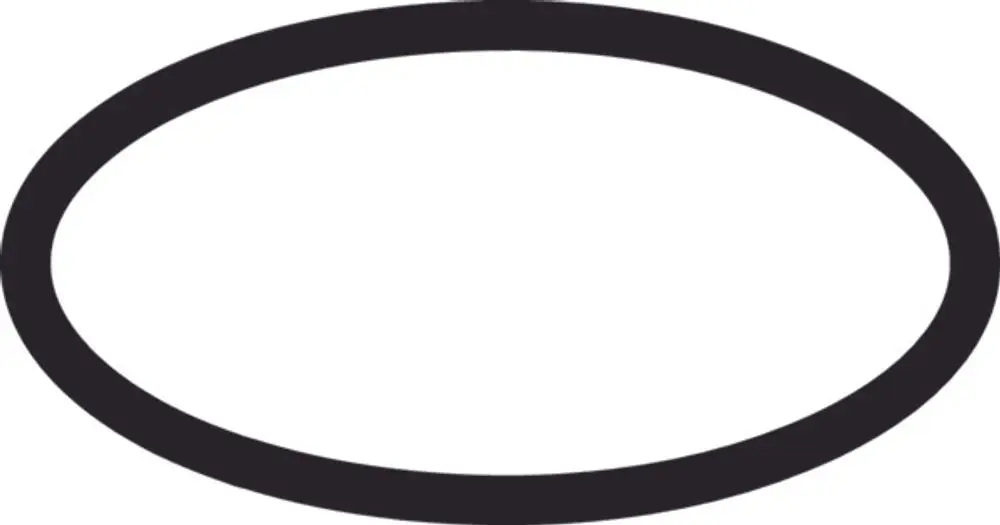 Schwarzer O-Ring von Ideal Standard, ovaler Querschnitt, für Abdichtungszwecke in verschiedenen Anwendungen.